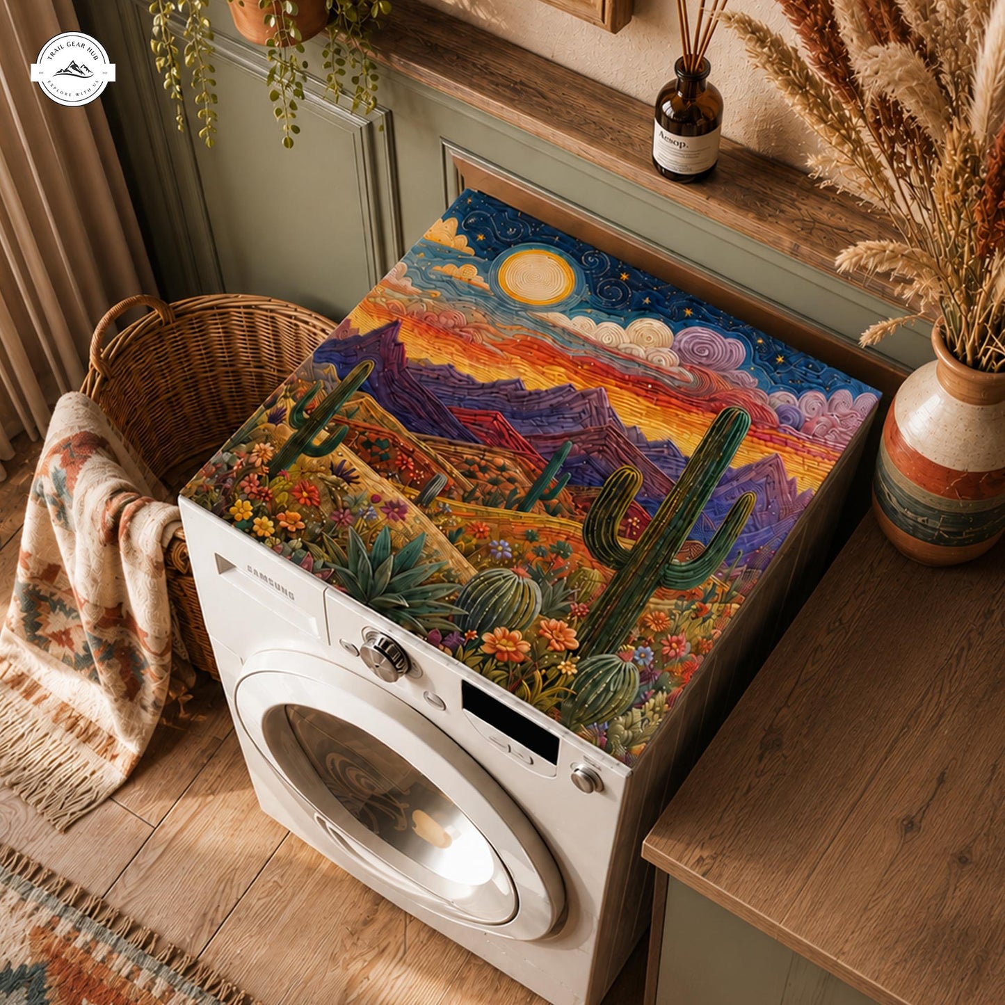 Desert Sunset Quilted Washing Machine Cover LV37QLTW