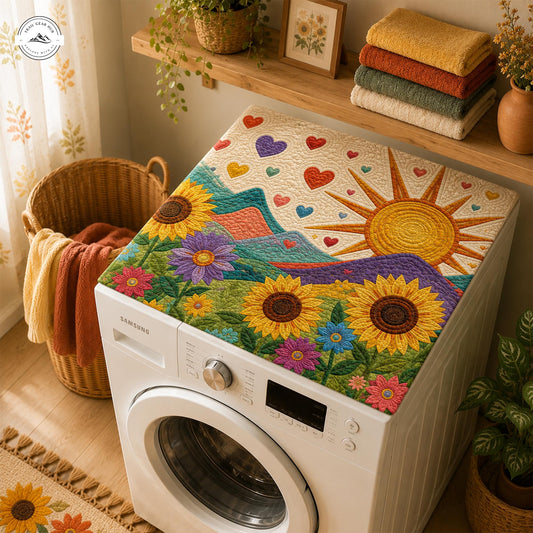 Sun & Mountain Landscape Quilted Washing Machine Cover LV43QLTWMC