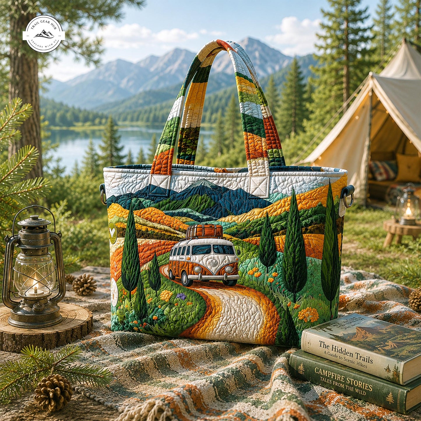 Nature Landscape Quilted Tote Bag LV06