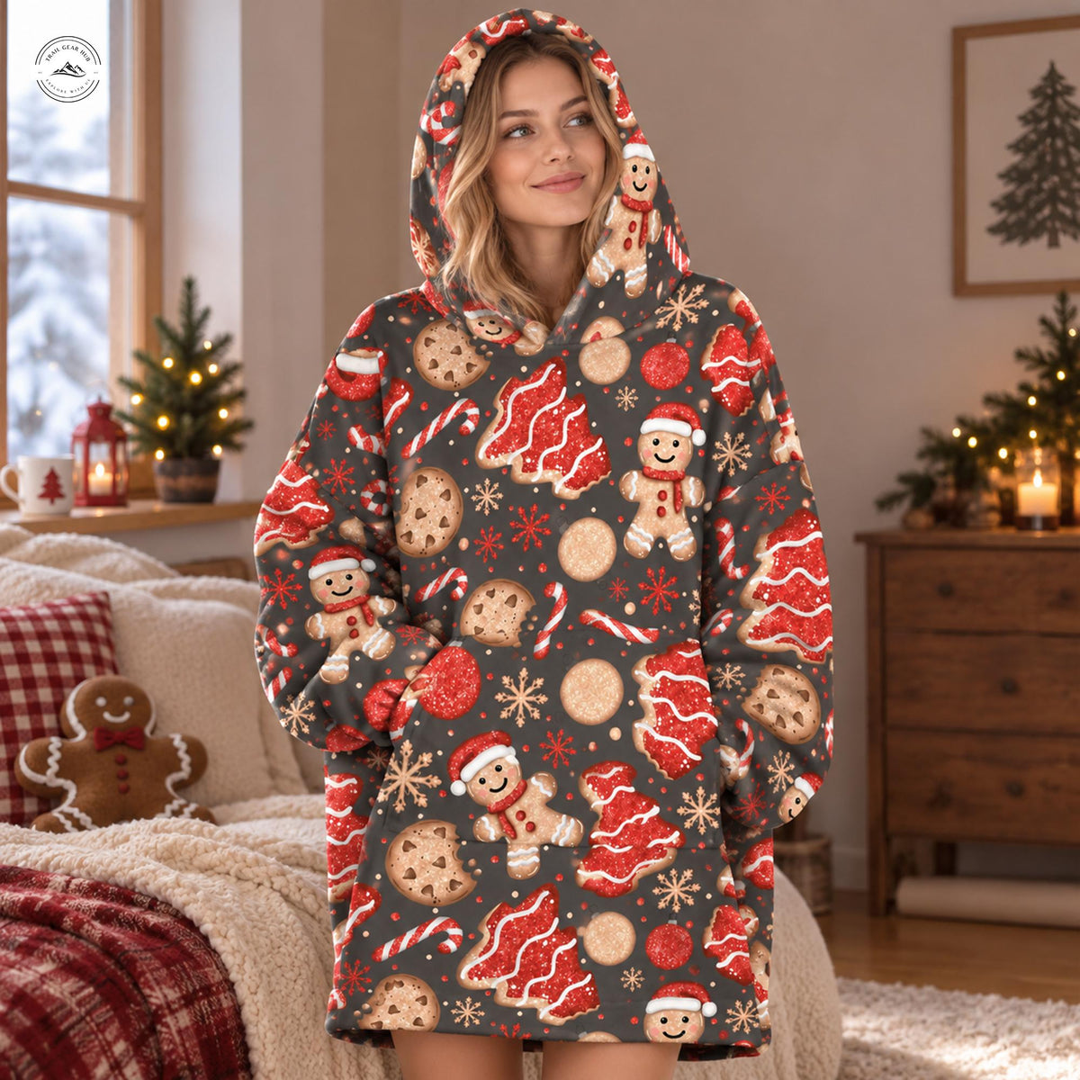 Cozy Christmas Gingerbread Snug Hoodie LV16