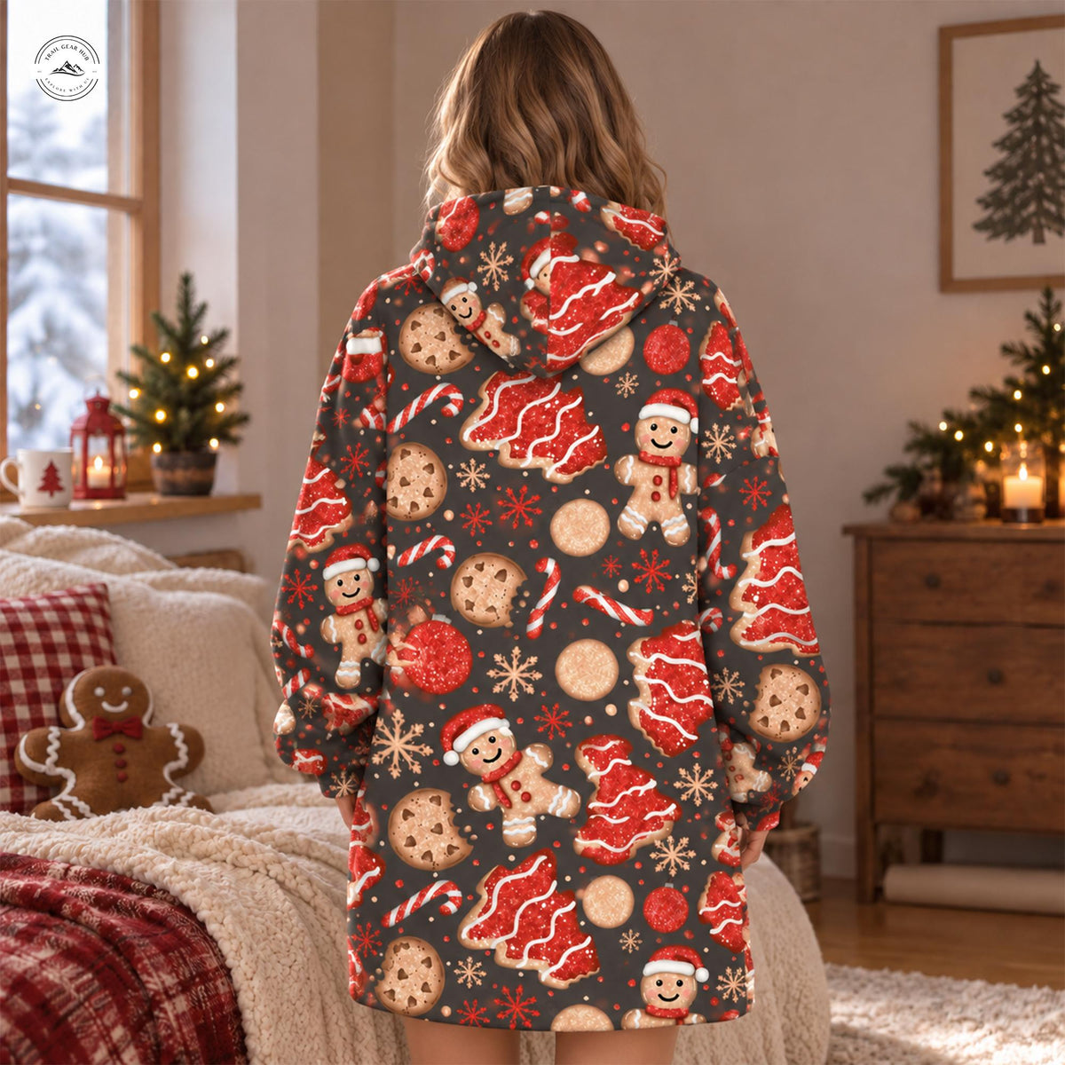 Cozy Christmas Gingerbread Snug Hoodie LV16