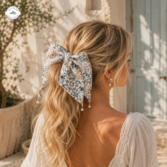 Summer Bohemian Satin Pearl Hair Tie LV09SPHT