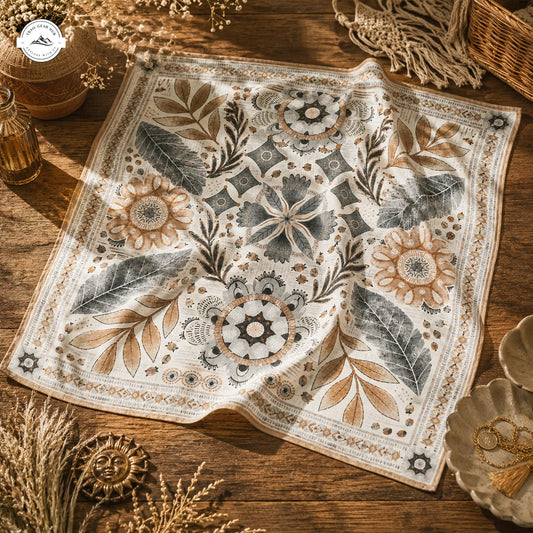 Summer Bohemian Satin Square Scarf LV09SSBD