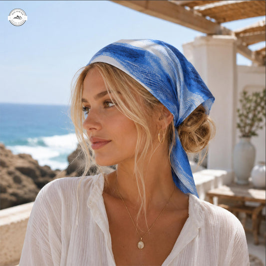 Ocean Wave Satin Square Scarf LV09SSBD