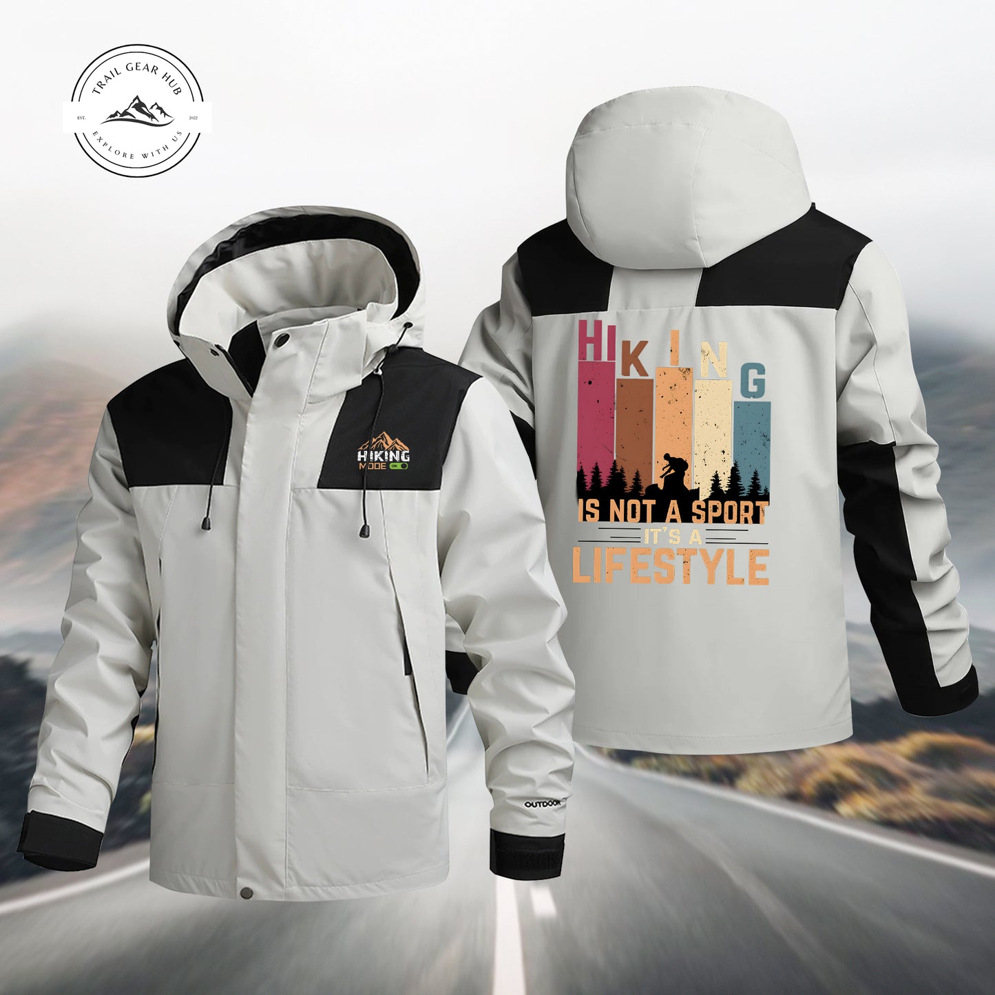 Hiking Is A Lifestyle Waterproof Jacket MN07