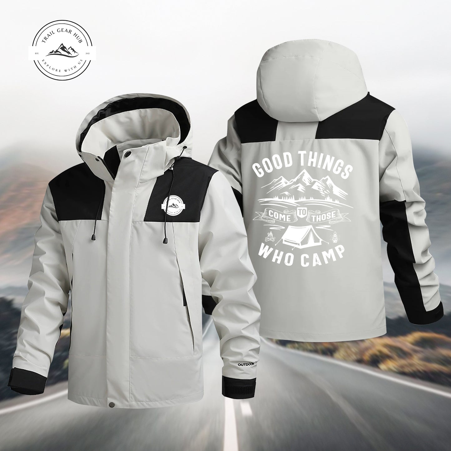Good Things Come To Campers Waterproof Jacket MN08