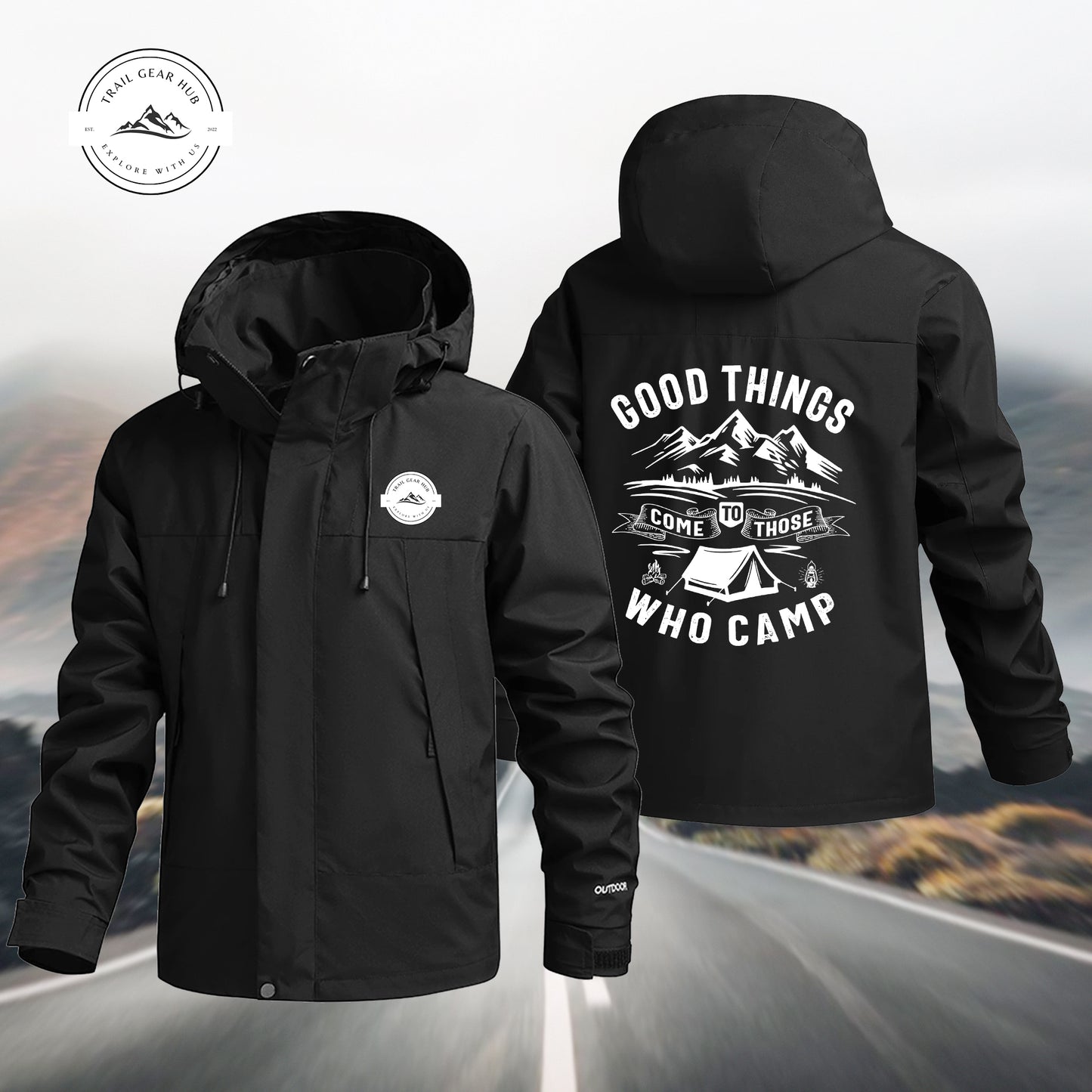 Good Things Come To Campers Waterproof Jacket MN08