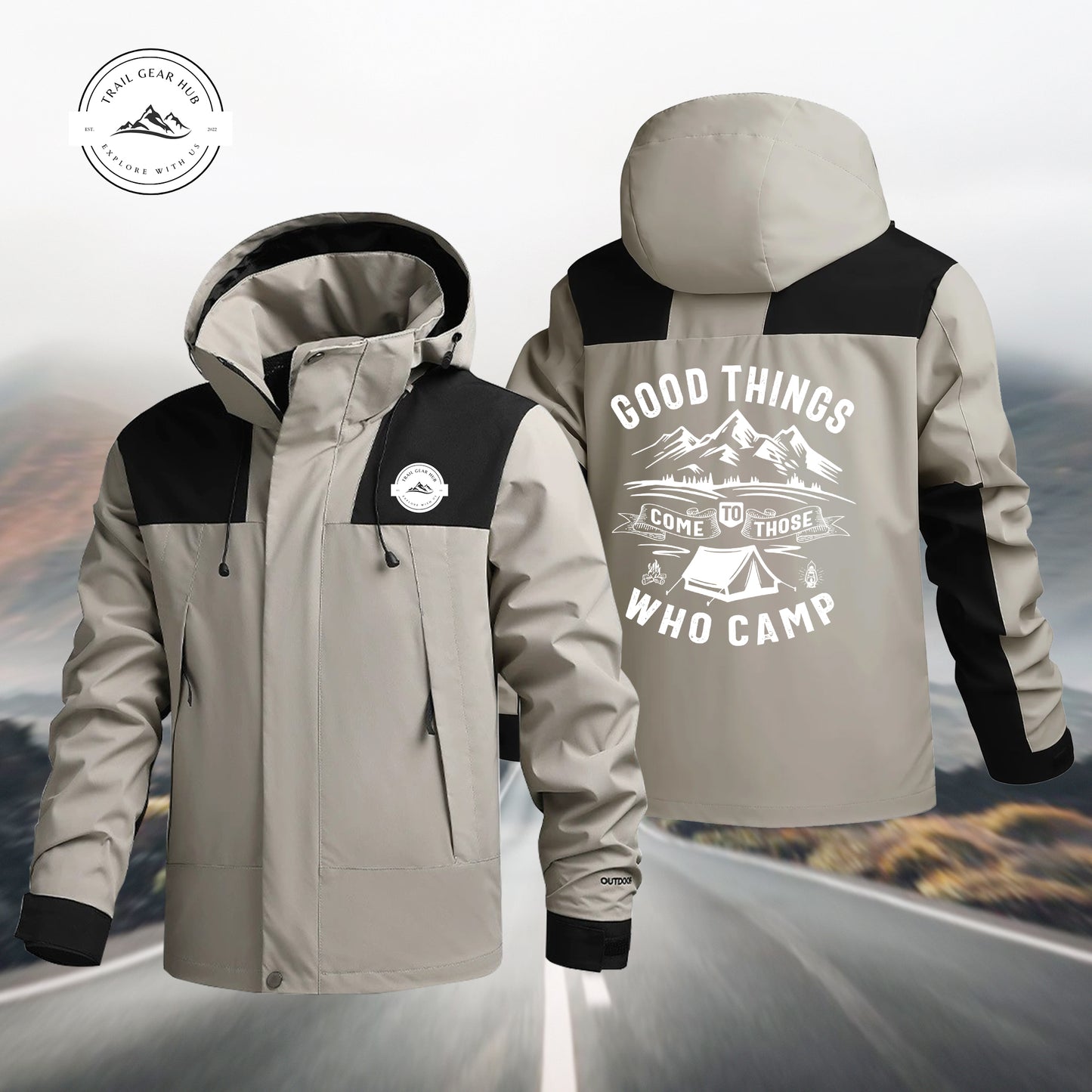 Good Things Come To Campers Waterproof Jacket MN08