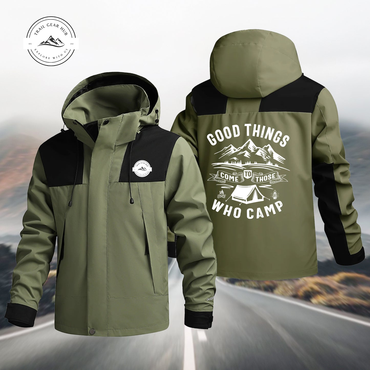 Good Things Come To Campers Waterproof Jacket MN08