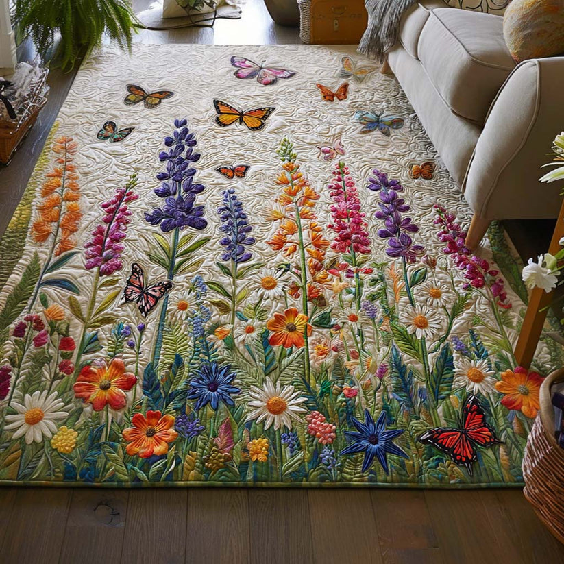 Floral Wildflower Area Rug QV02