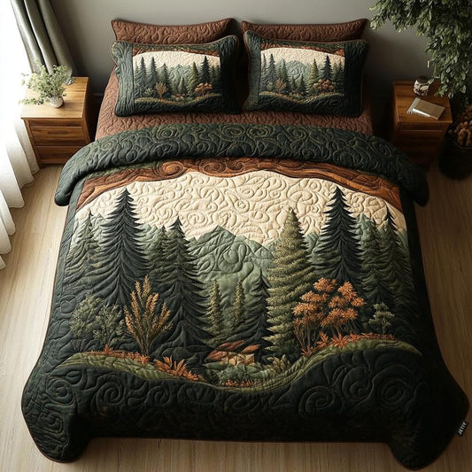 Woodland Wanderlust Quilted Bedding Set QV02