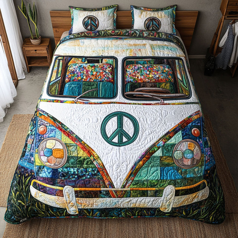Hippie Van Haven Quilted Bedding Set QV03