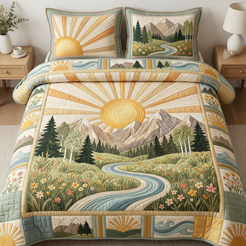 Road To Sunshine Quilted Bedding Set QV11