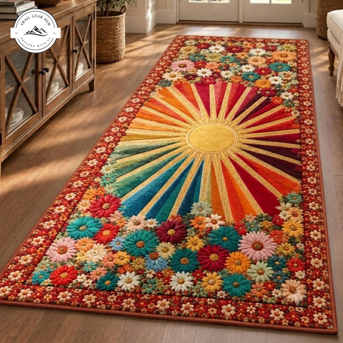 Meadow Bloom Plush Runner Rug QV21RUGHN117