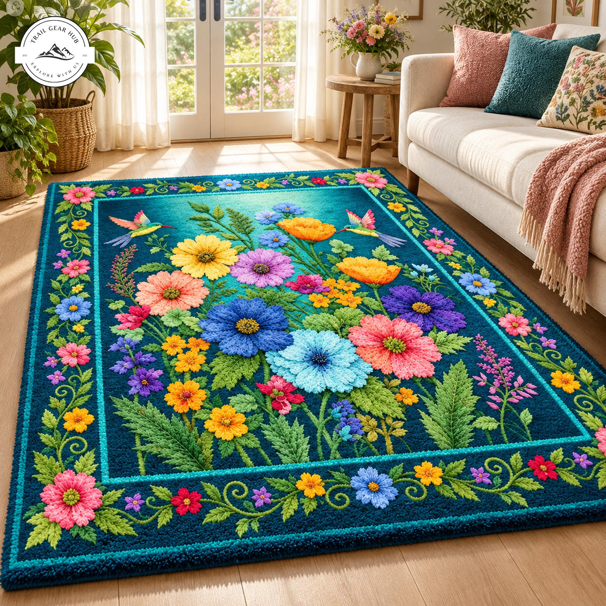 Soft Petal Dream Faux Cashmere Area Rug QV28FCARUG