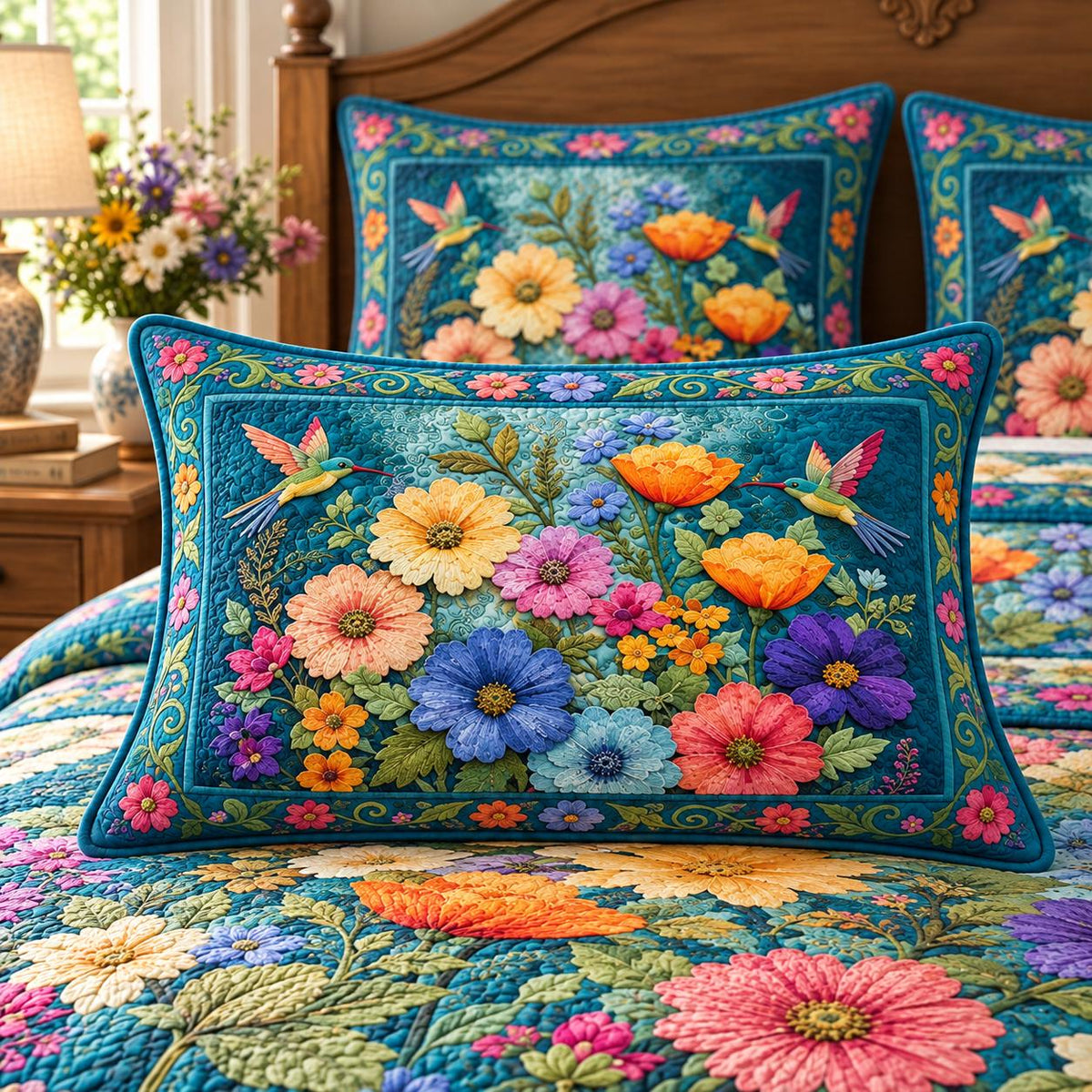 Soft Petal Dream Quilted Pillow Cover QV28QLTPLC