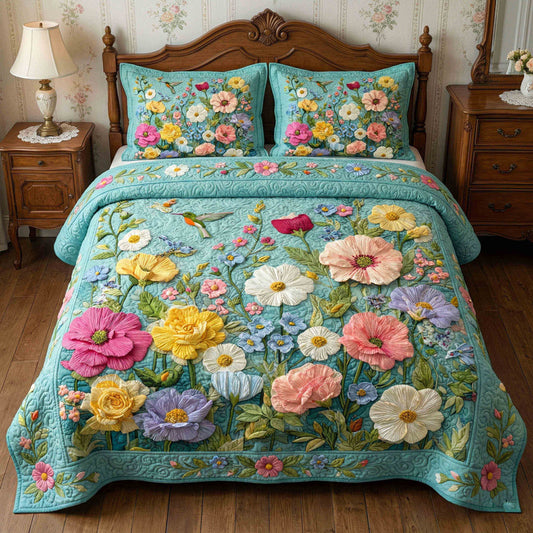 Nature Garden Quilted Bedding Set QV32