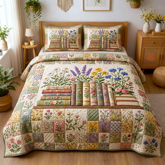 Wildflower Books Quilted Bedding Set QV53