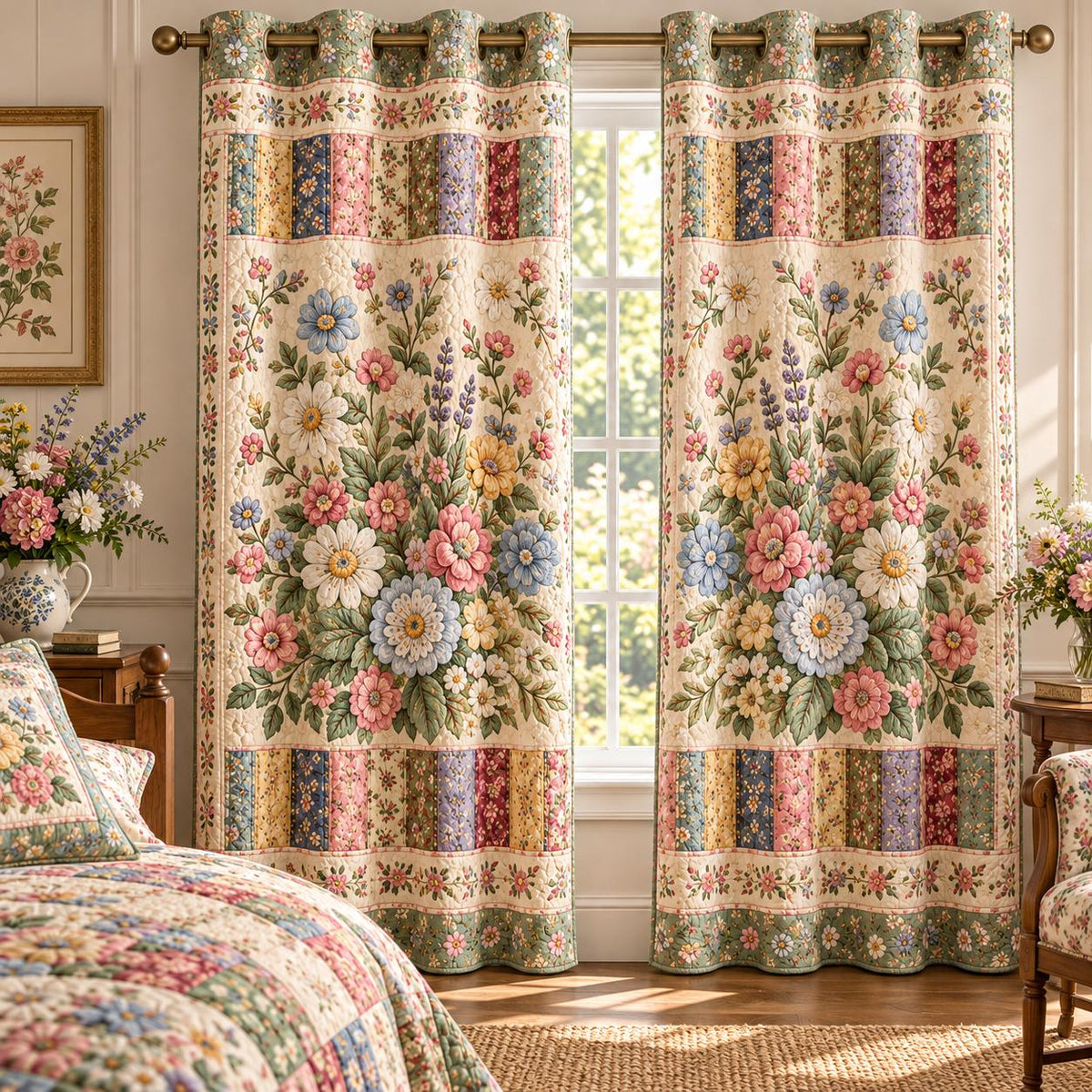 Wildflower Books Grommet Curtains QV54GRMCT
