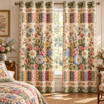 Wildflower Books Quilted Curtains QV54QLTCT