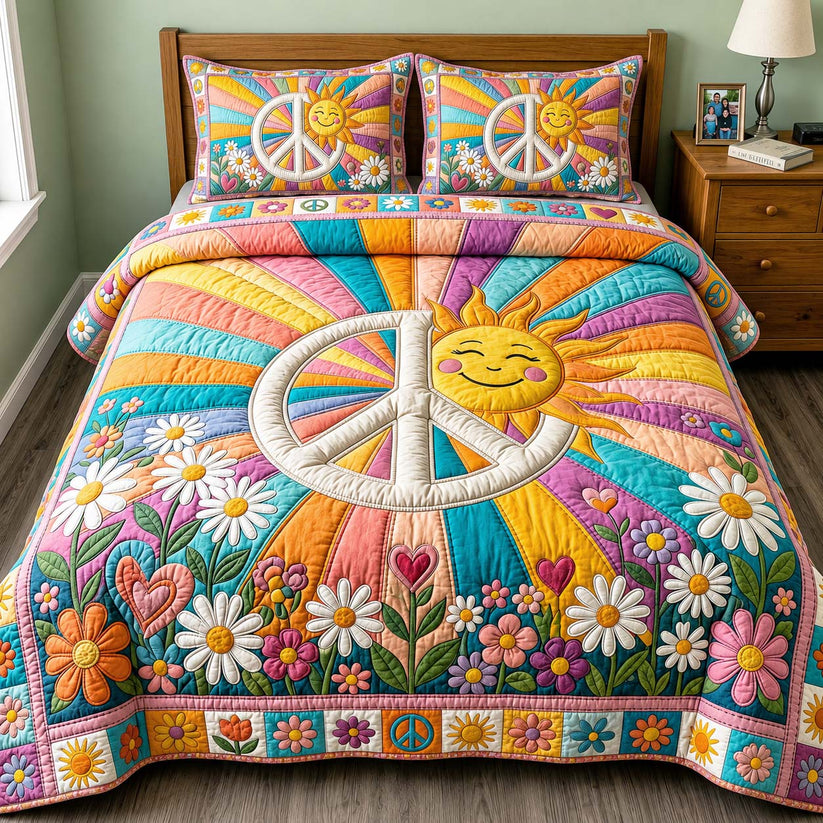 Sunny Freedom Quilted Bedding Set QV63