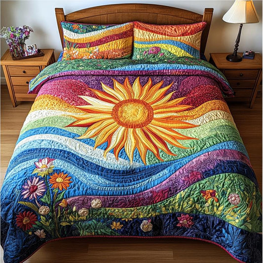 Sunburst Bliss Quilted Bedding Set QV69