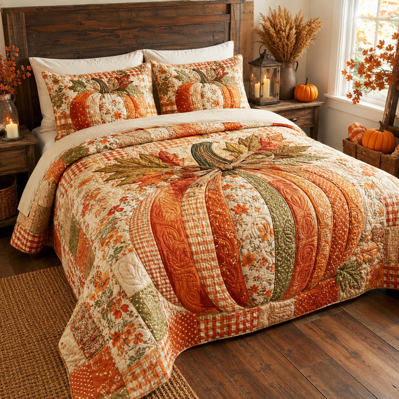 Vintage Harvest Quilted Bedding Set QV85