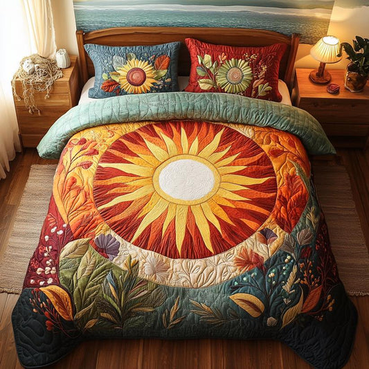 Sunflower Garden Quilted Bedding Set QV137