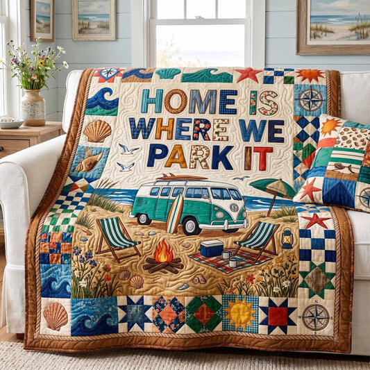 Where We Park Quilted Blanket QV03