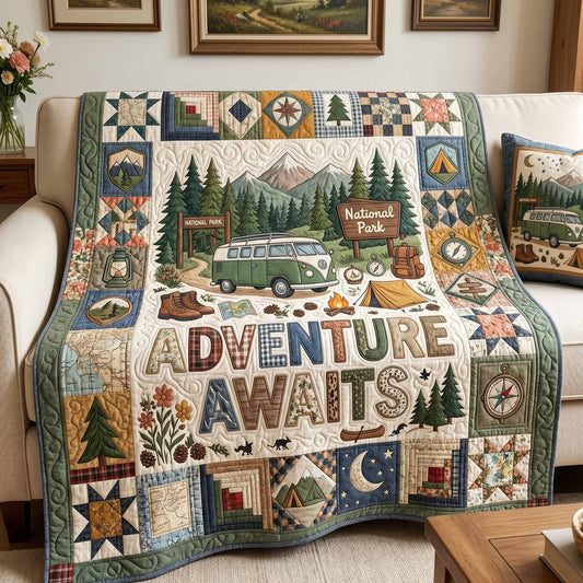 Adventure Awaits Quilted Blanket QV06