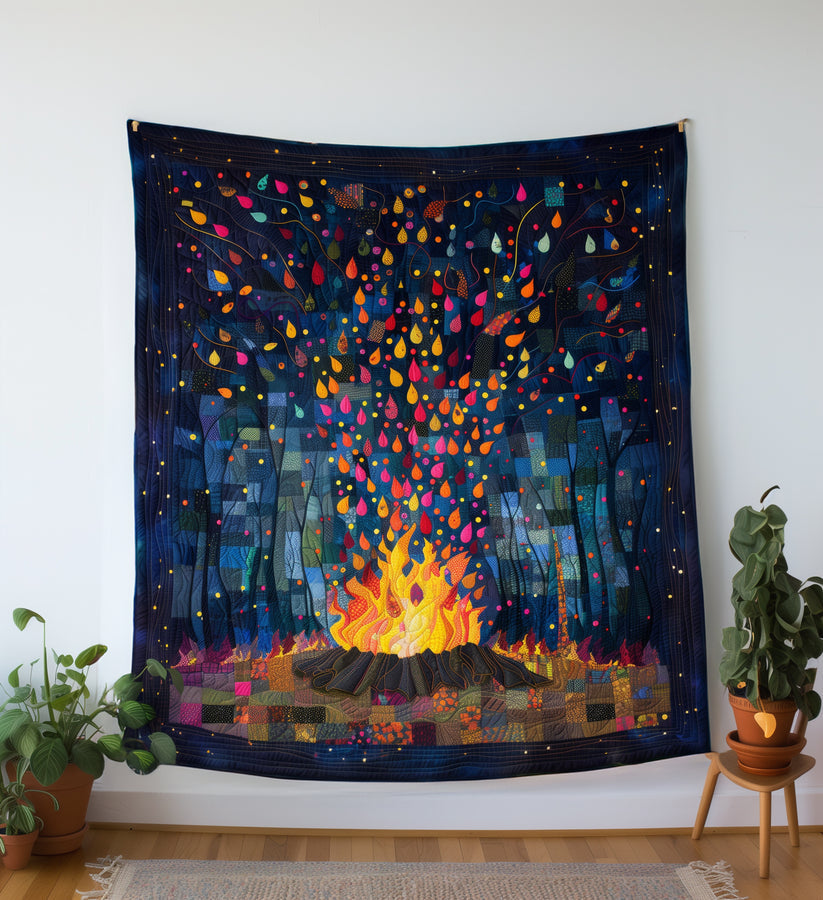 Bonfire Night Quilted Blanket QV20