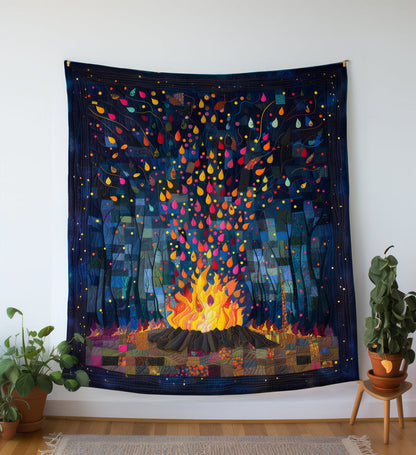 Bonfire Night Quilted Blanket QV20