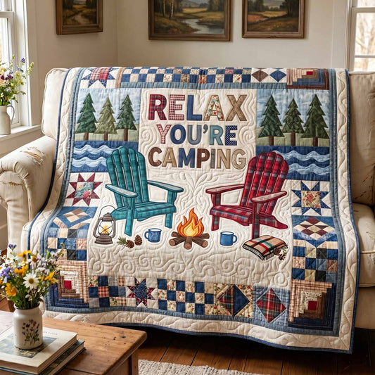Relax Camping Quilted Blanket QV24