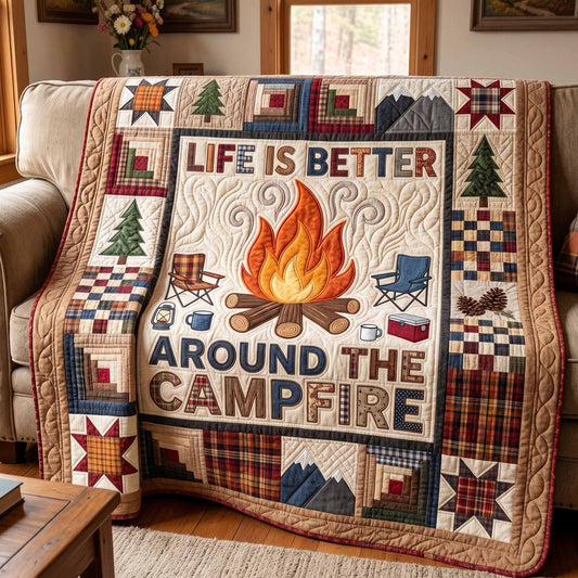 Campfire Life Quilted Blanket QV25