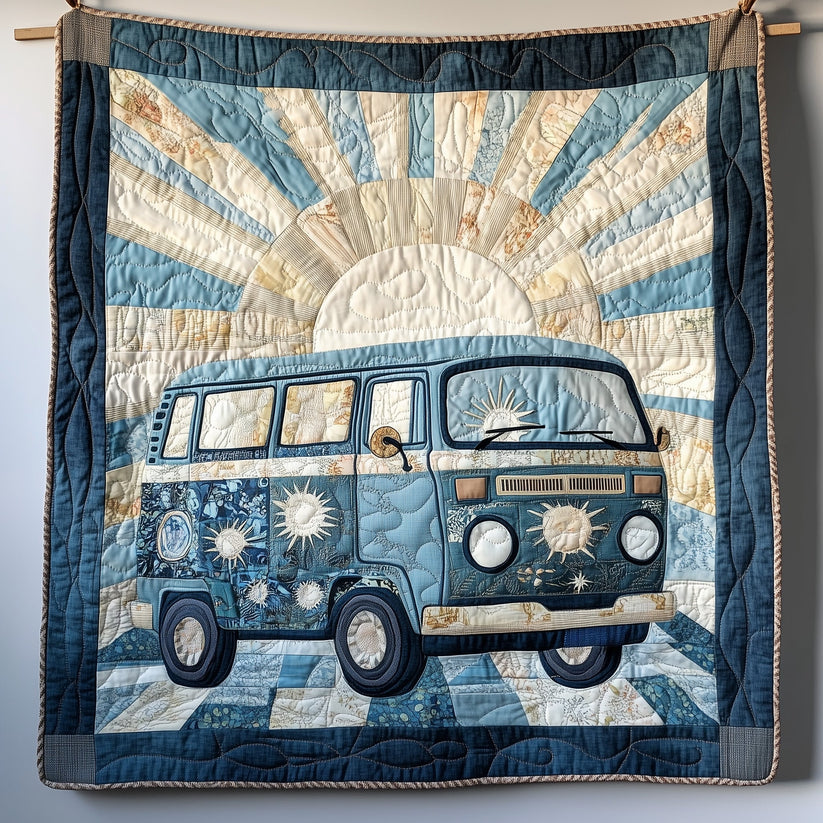 Bohemian Bus Quilted Blanket QV36