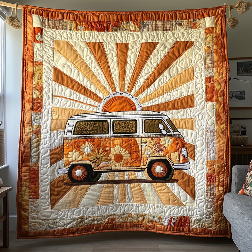 Cheerful Journey Quilted Blanket QV37