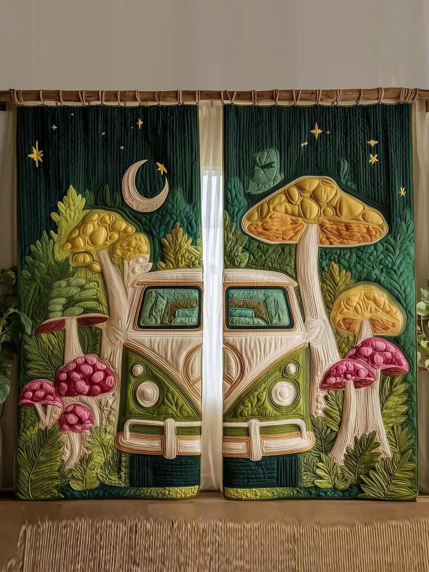 Hippie Journey Quilted Curtains QV10