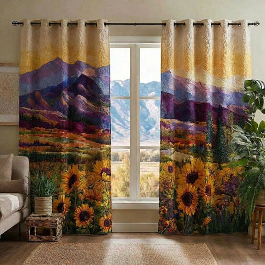 Highland Bloom Quilted Curtains QV16