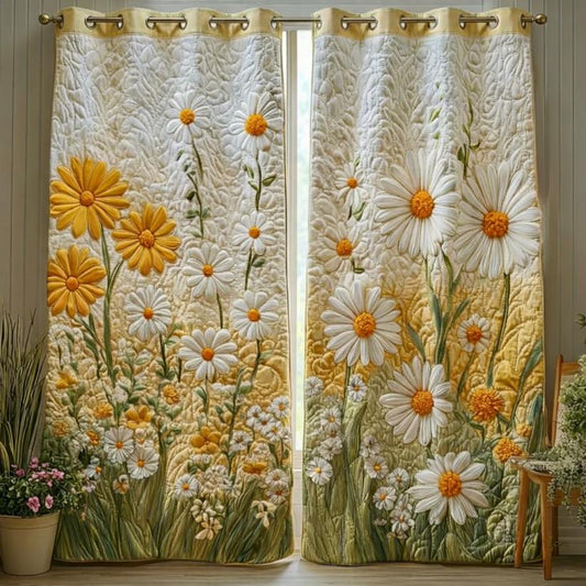 Golden Meadow Quilted Curtains QV25
