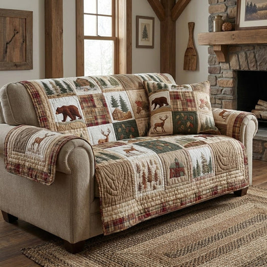 Timber Bears Quilted Seat Sofa  QV03