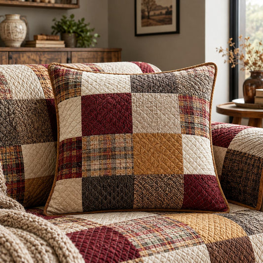 Country Home Quilted Pillow Cover QV07QLTPLC