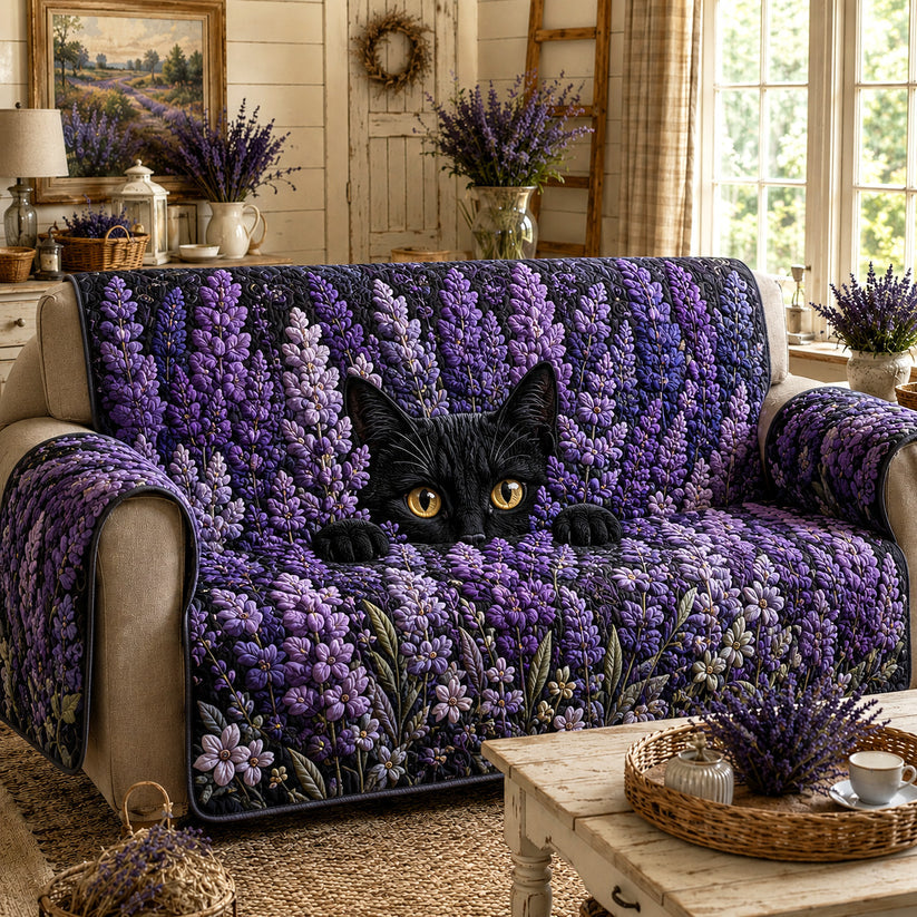Lavender Shadow Quilted Seat Sofa  QV17