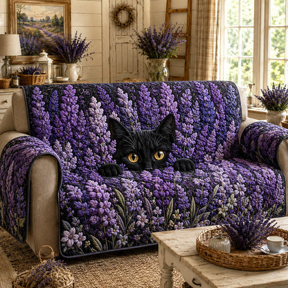 Lavender Shadow Quilted Seat Sofa  QV17