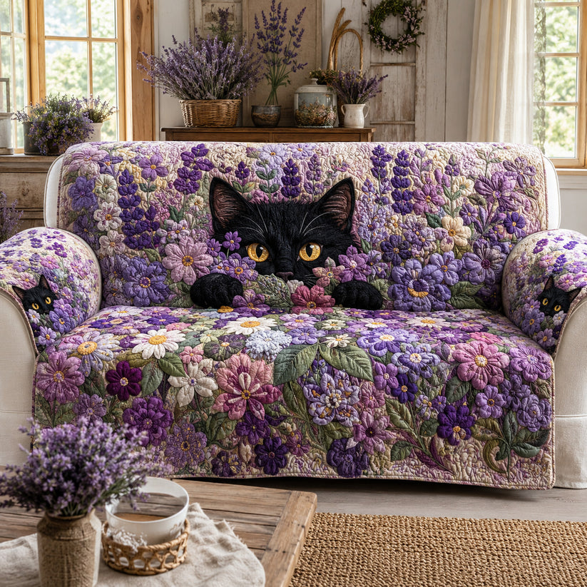Lavender Haven Quilted Seat Sofa  QV19