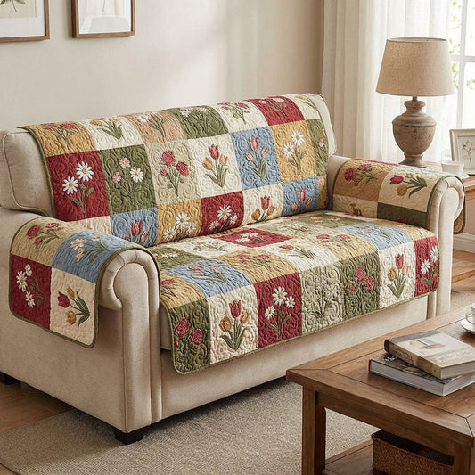 Cottage Patch Story Quilted Seat Sofa QV29