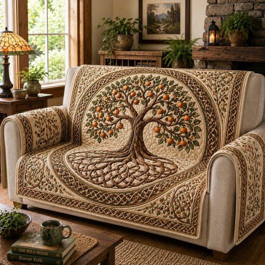 Sacred Eden Orchard Quilted Seat Sofa QV58