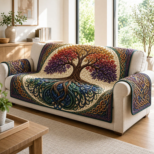 Prismatic Yggdrasil Branches Quilted Seat Sofa QV62