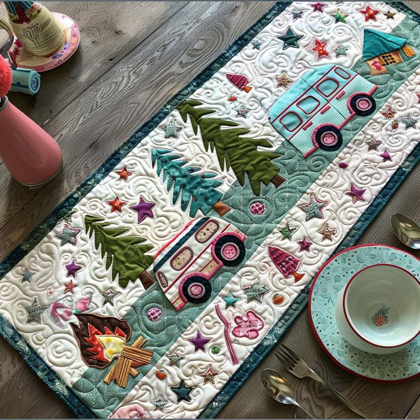 Campground Comfort Quilted Table Runner QV01