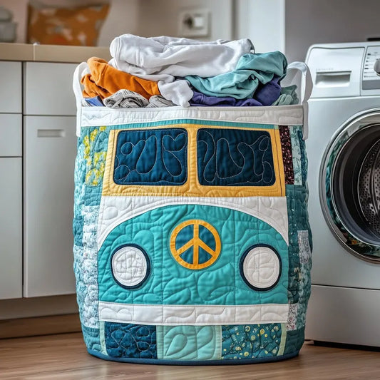 Hippie Van Quilted Laundry Basket QV05