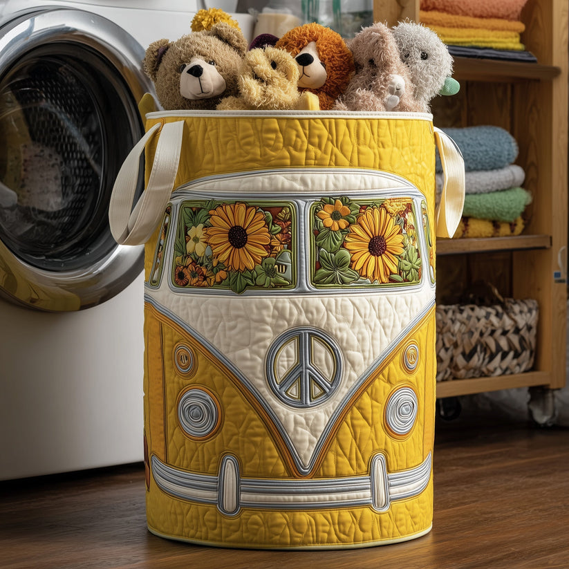 Hippie Van Quilted Laundry Basket QV15
